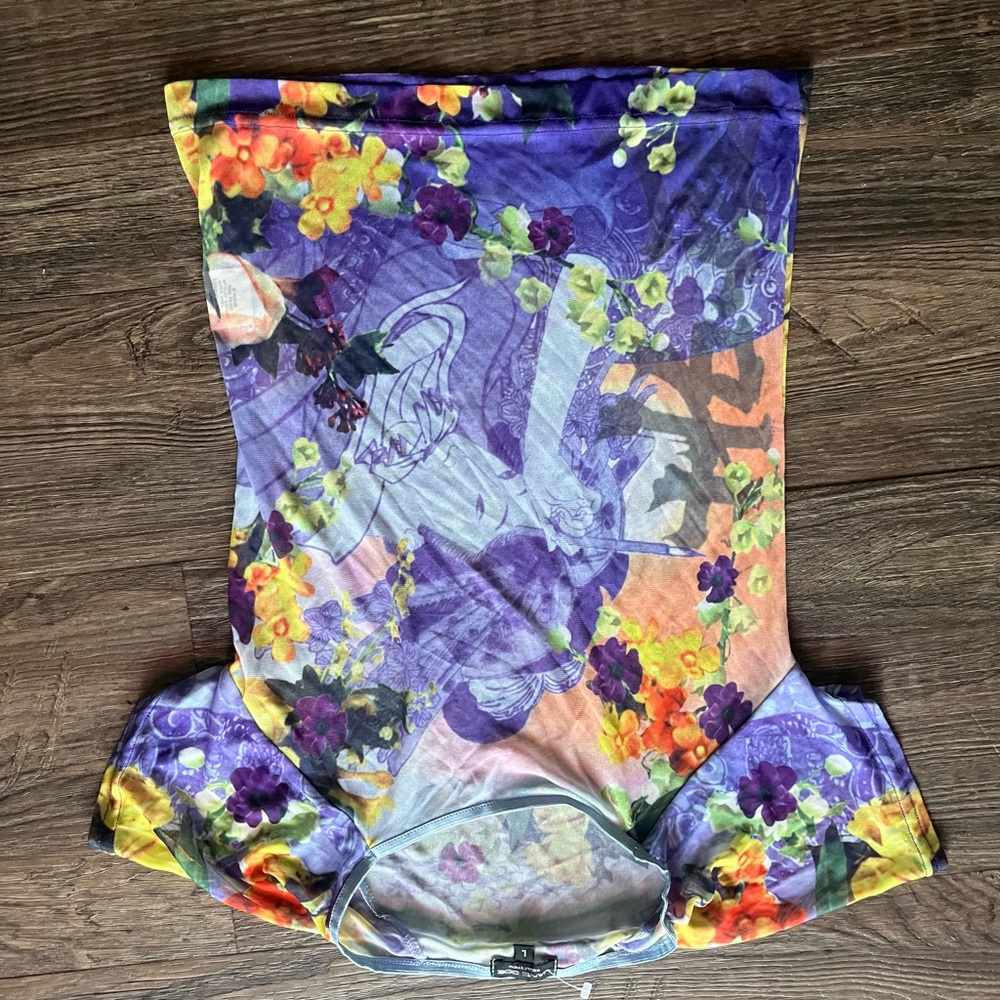 Jane Doe Floral Mesh Top One Piece Large